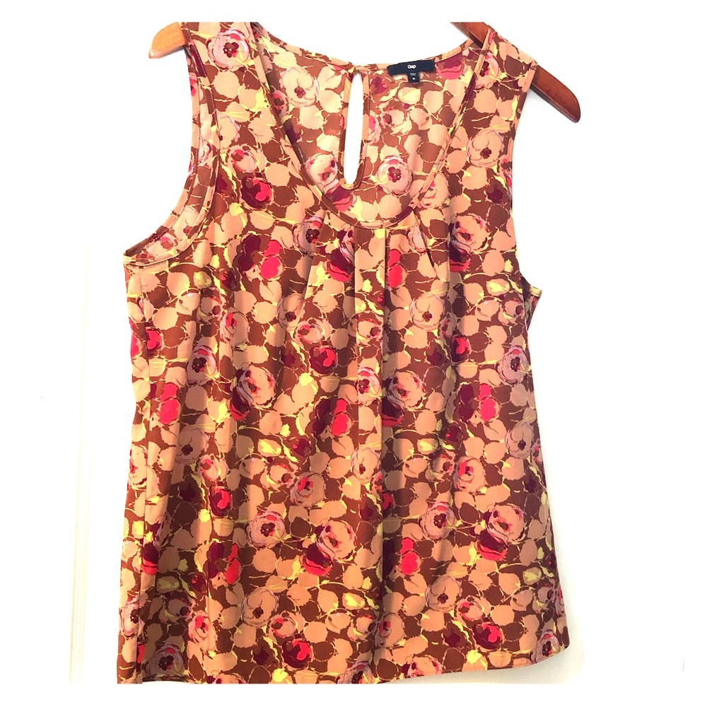 GAP Sleeveless Floral Drapey Top